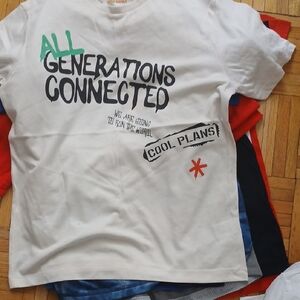Denim & Flower White Short Sleeve Tee Generations Connected